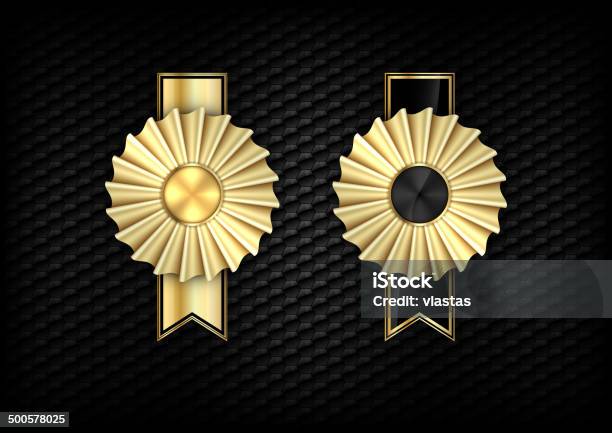 Gold Rosettes Stock Illustration - Download Image Now - Achievement, Agreement, Award