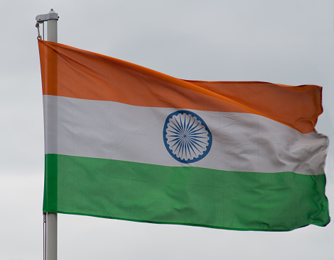 Indian Flag in wind
