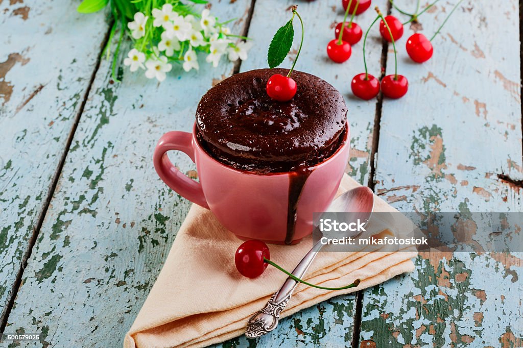 chocolate cake in a mug Chocolate Stock Photo