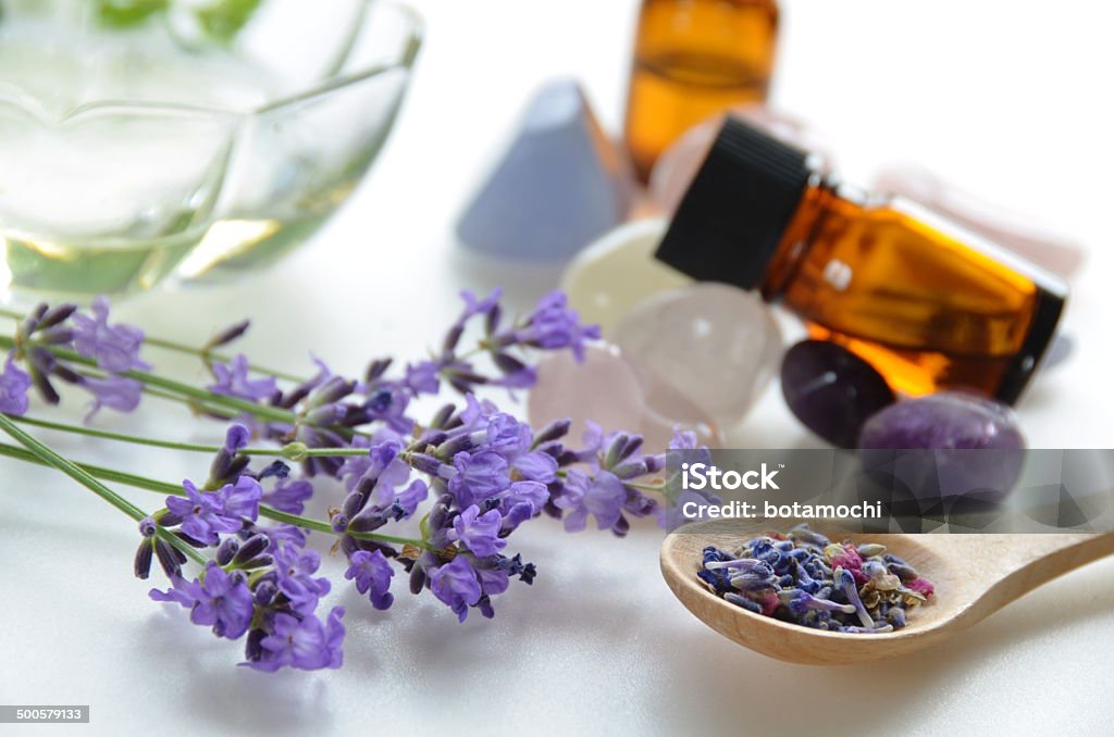 lavender for beauty treatment Crystal Stock Photo