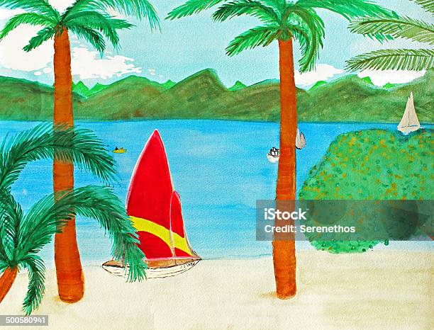 Tropical Beach View Stock Photo - Download Image Now - Atlantic Ocean, Beach, Beauty In Nature