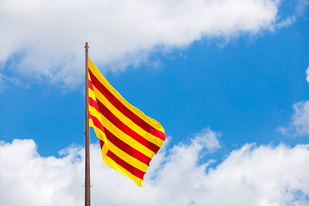 Catalonian flag stock photo