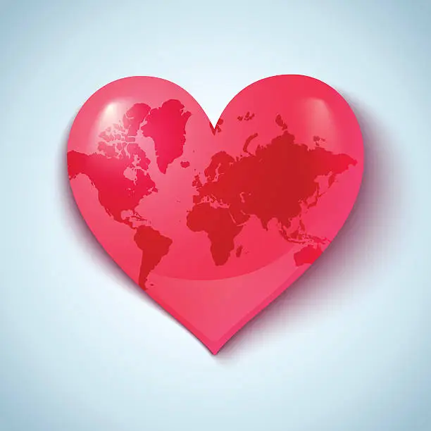 Vector illustration of Love Earth