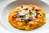 Pumpkin risotto with sun-dried tomatoes