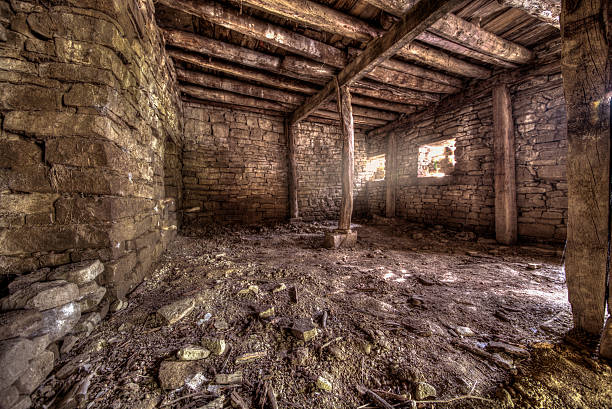 istock Dark and abandoned interior of a room 500592844