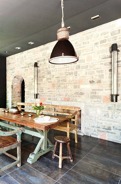 istock dining room. rustic furniture 500593351