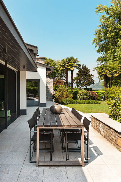 istock Beautiful patio of a villa 500593439