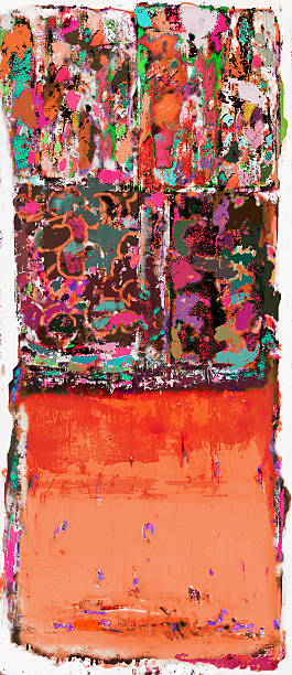 istock Background of ornate red and green multi colored abstract art. 500593804