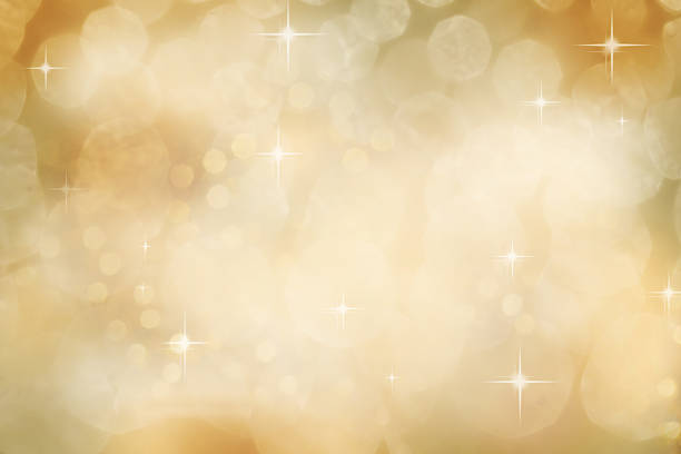 istock Defocused Christmas Gold  Lights 500593939