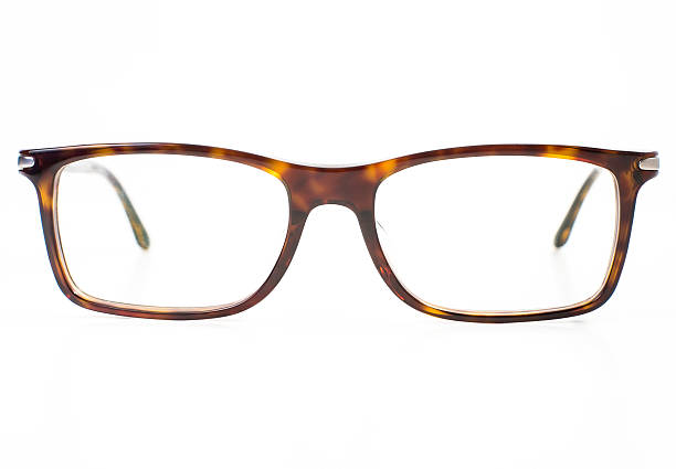 istock retro style glasses in white isolated 500594845