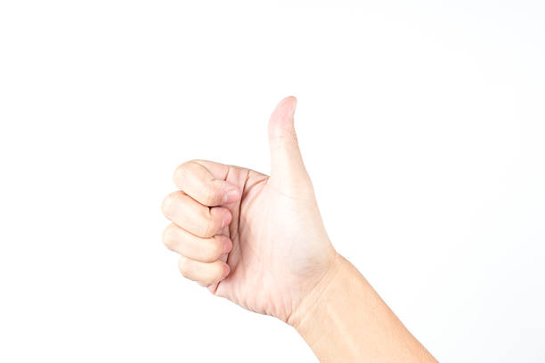 istock hand with thumb up on white isolated background 500594885