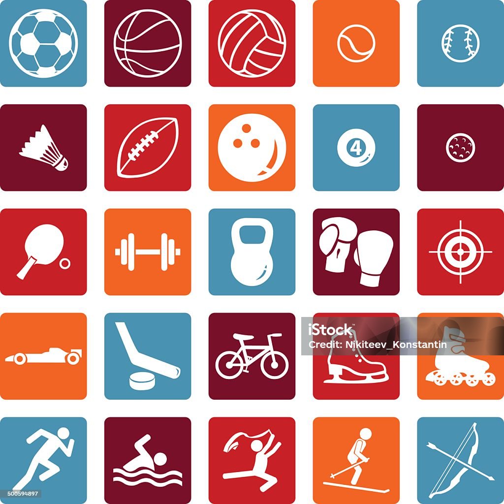 Vector Set of Sport Icons Archery stock vector