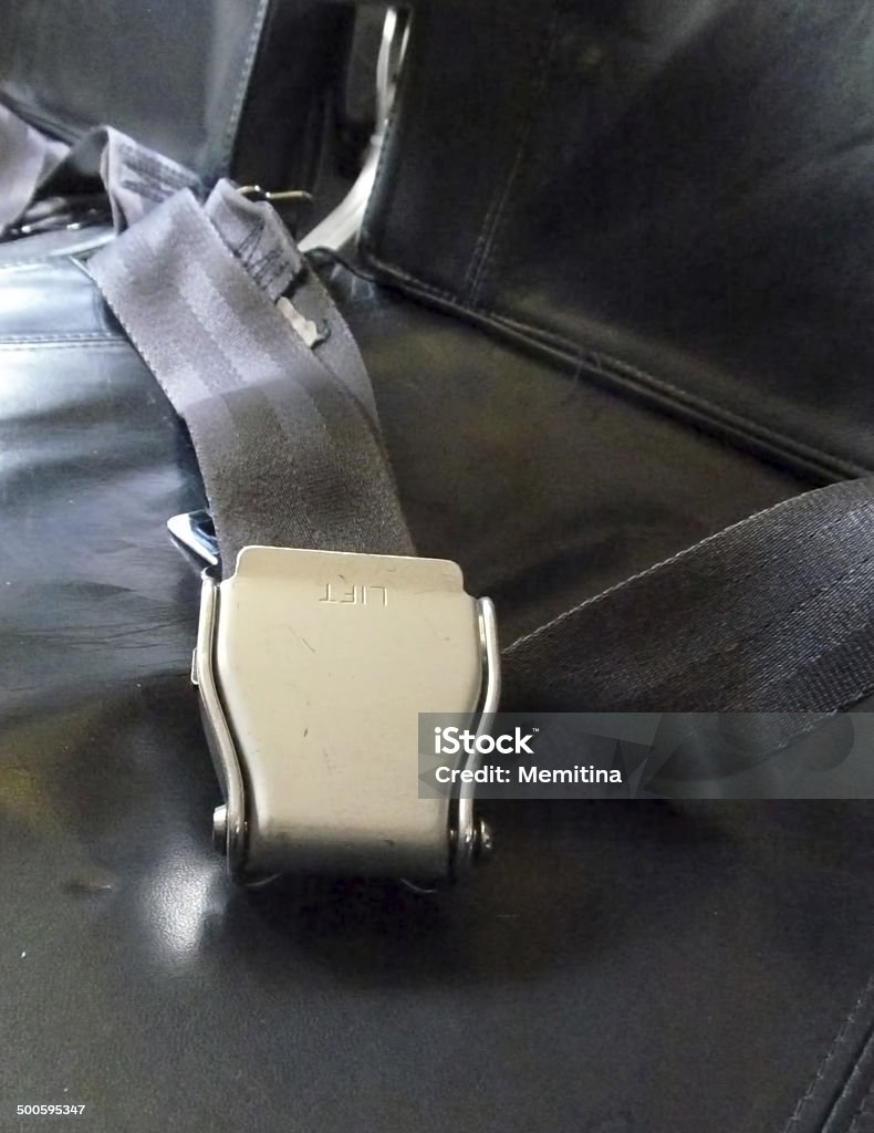 seat belt airplane sea tbelt Accessibility Stock Photo