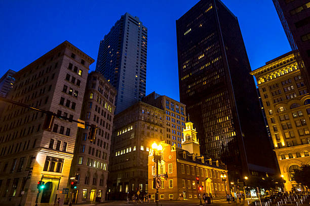 istock City of Boston at night 500596218