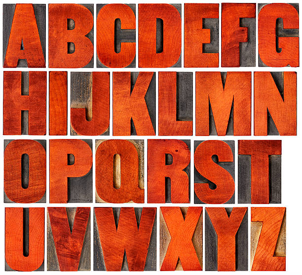 istock alphabet set in letterpress wood type 500596886