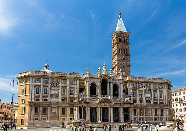 basílica de santa maria maggiore en roma, italia - basílica de santa maría la mayor roma fotografías e imágenes de stock