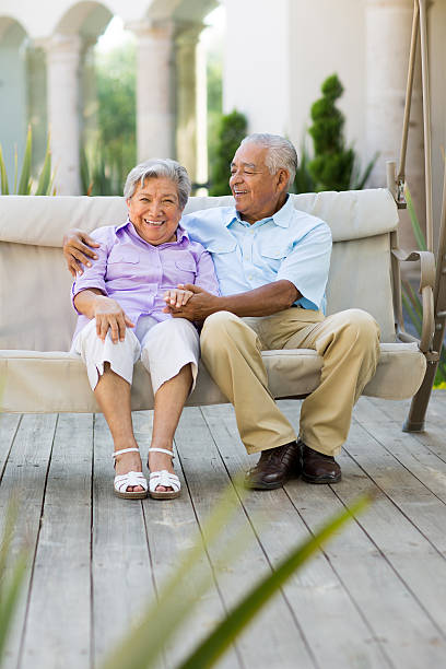 istock Loving senior couple sitting 500597967