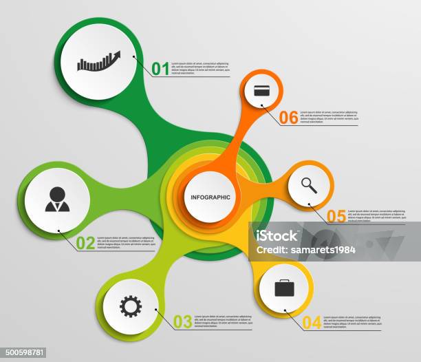 Abstract Infographic In The Form Of Metabolic Design Elements Stock Illustration - Download Image Now