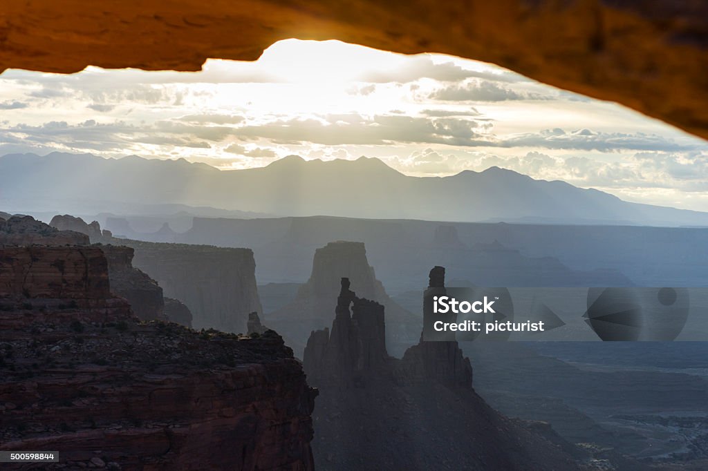 Views of Canyonlands National Park, Mesa Arch Views of Canyonlands National Park around Mesa Arch 2015 Stock Photo