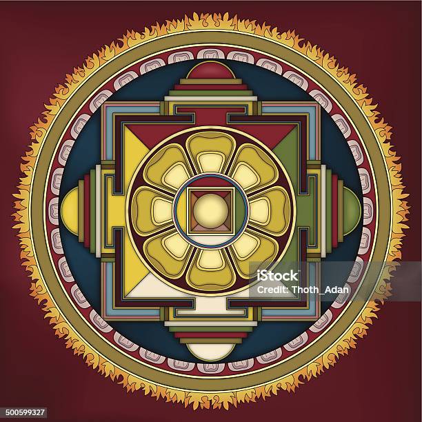 Buddhistische Kalachakra Mandala Stock Vektor Art und mehr Bilder von Mandala