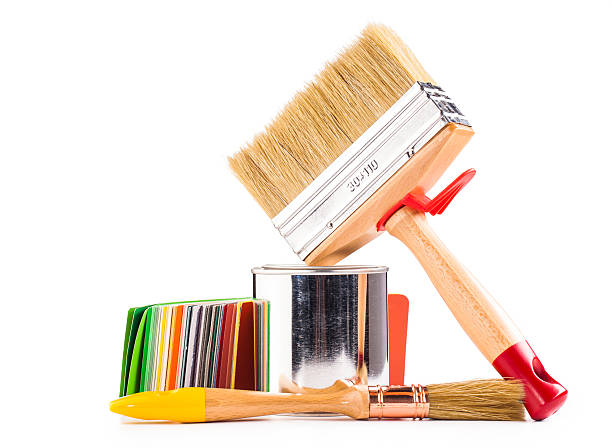 istock paintbrushes  and can of paint 500603248
