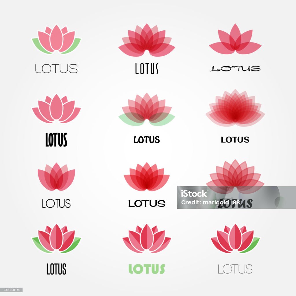 Vector lotus flowers design for spa,  yoga class, resort Vector lotus flowers design for spa,  yoga class, hotel and resort Lotus Water Lily stock vector