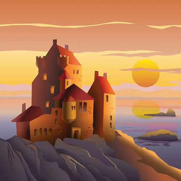 Vector illustration of Castle