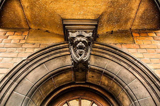 istock Details of arched enterance door 500614093