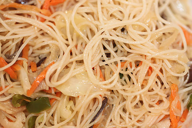 istock Rice vermicelli stir-fried with vegetables mix. 500614247