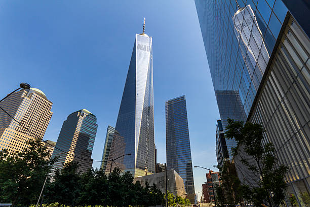 istock New York Skyscrapers and blue sky 500614314