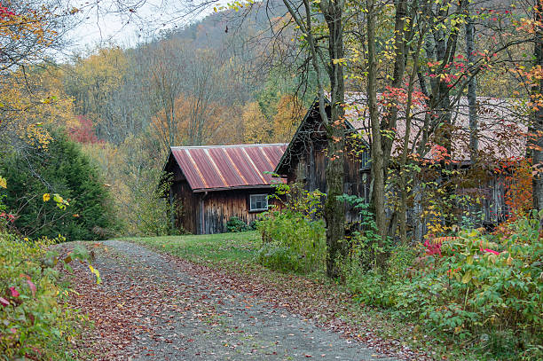 istock Country Road with Farmhouse 500614467