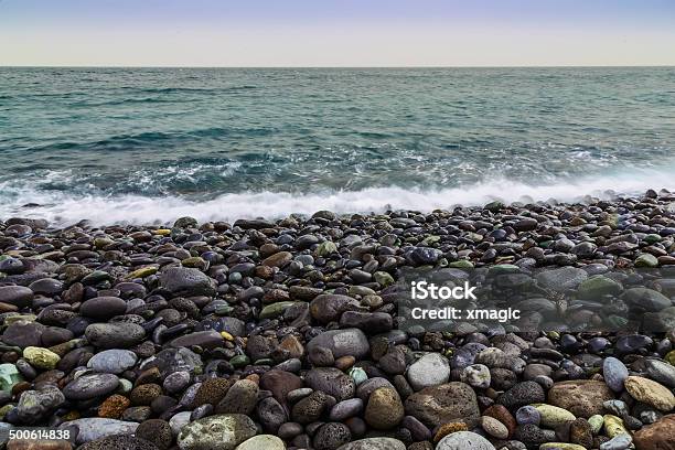 Stone Coast Of Ocean With Waves Stock Photo - Download Image Now - 2015, Atlantic Islands, Atlantic Ocean