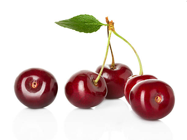 istock Sweet ripe cherry, berries isolated on white background 500615013