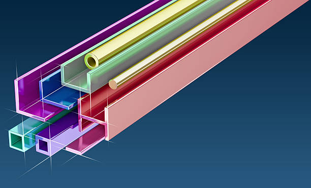 Profili metallici in acciaio - foto stock