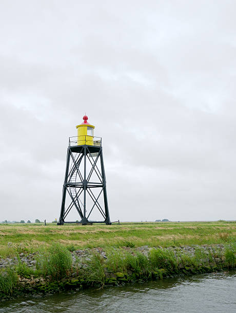 Lighthouse Tiengemeten (The Netherlands) This Picture is made during a Trip to the Island Tiengemeten (the Netherlands). tiengemeten stock pictures, royalty-free photos & images