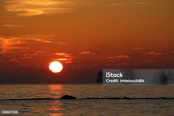 Winter Sunset Stock Photo - Download Image Now - 2015, Beach, Colors