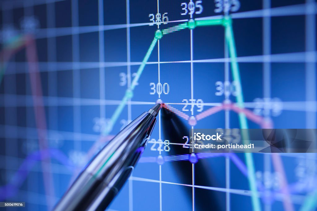 Stock data concept Analyzing stock data concept Stock Certificate Stock Photo