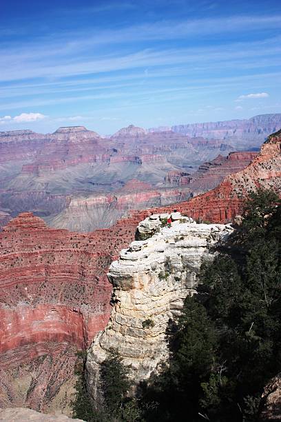 parque nacional del gran cañón el yavapai punto en arizona, estados unidos - canyon plateau large majestic fotografías e imágenes de stock