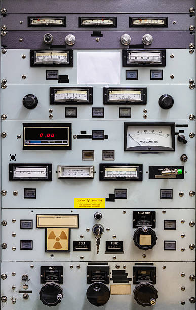 Vintage painel de controlo electrónico - fotografia de stock