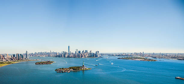 istock View of Lower Manhattan skyscrapers and huge sky 500624064