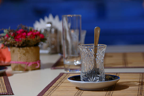 istock Turkish tea glass on the table 500642594