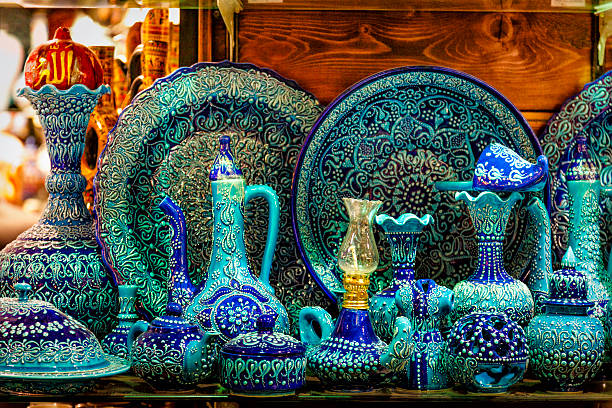 Turkish ceramics at Istambul Grand Bazaar Turkish ceramics at Istambul Grand Bazaar. grand bazaar istanbul stock pictures, royalty-free photos & images