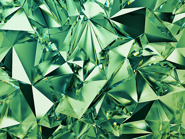istock 3d abstract green crystal background 500645999