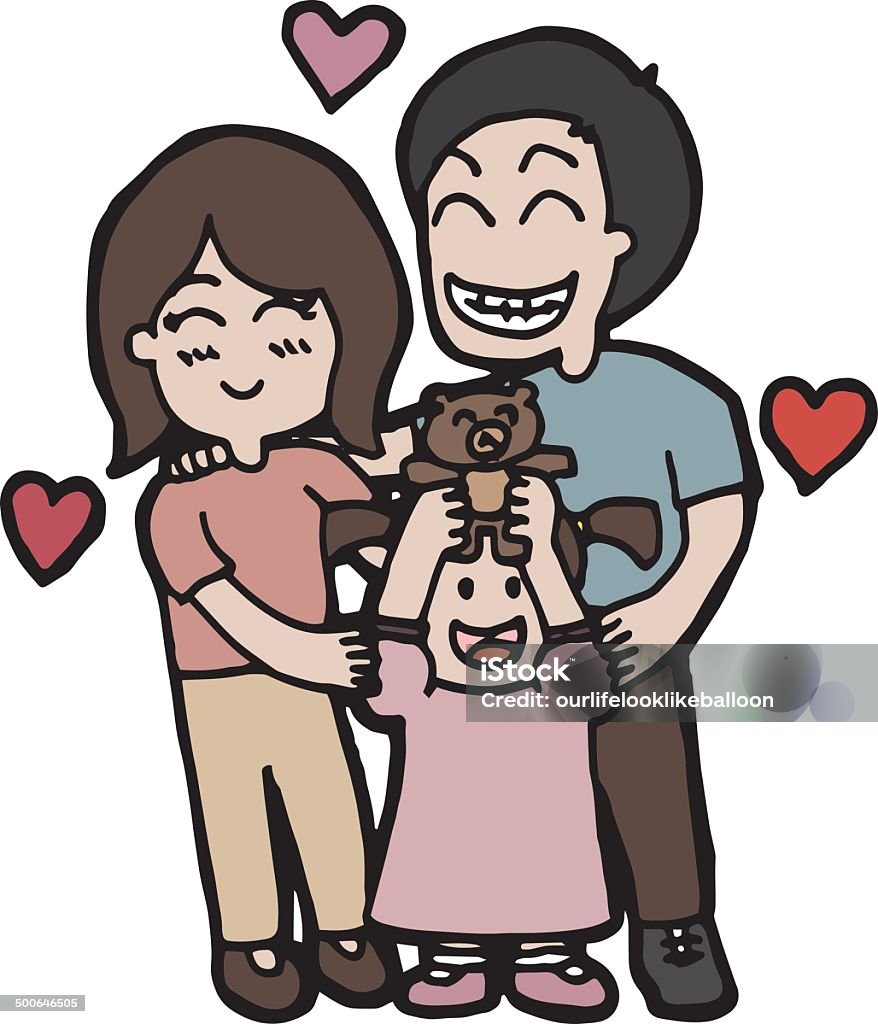 vector set of lovely family Adult stock vector