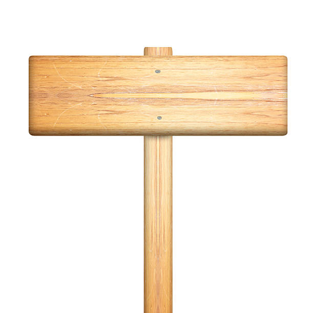 istock Wooden sign isolated on white background 500647171