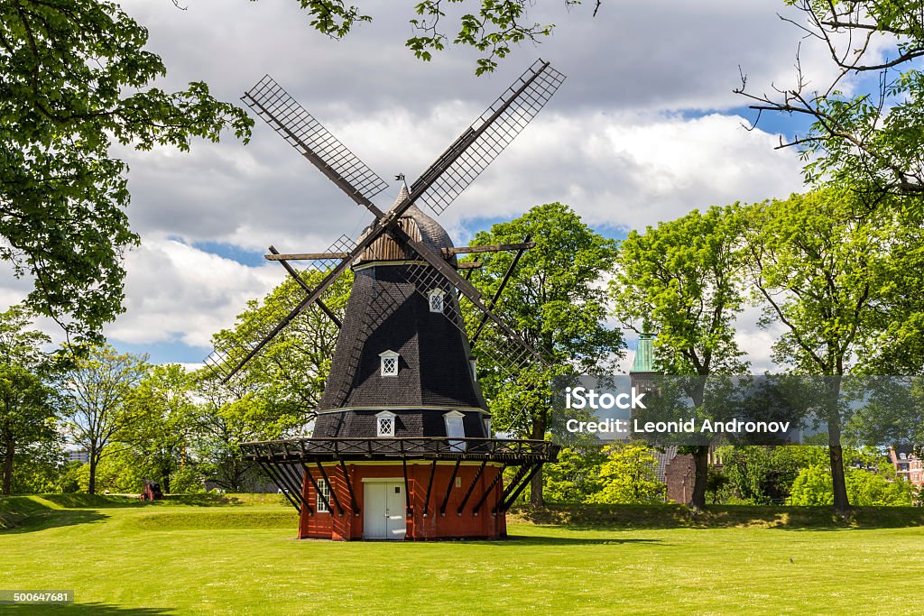 Windmill in Kastellet fortress, Copenhagen Agriculture Stock Photo