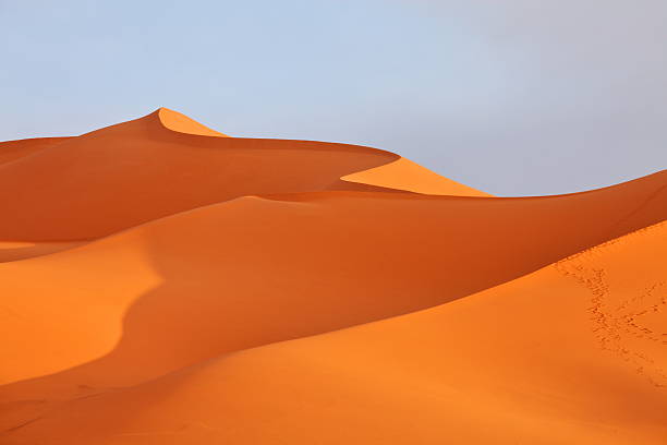 サハラ砂漠 - landscape desert wave pattern erg chebbi dunes ストックフォトと画像