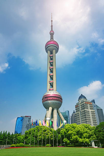istock Shanghai Oriental Pearl Tower Summer Sky 500648514