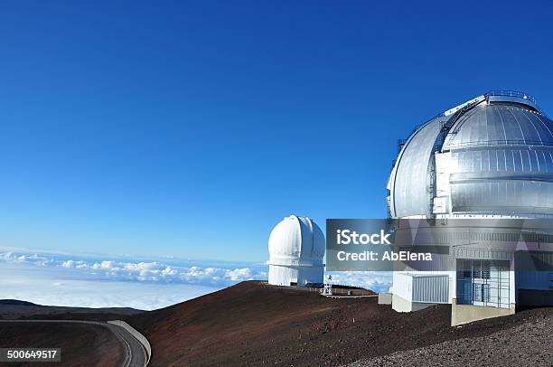 Mauna Kea Observatory Big Island Hawaii Stock Photo - Download Image Now - Desert Area, Observatory, Abstract