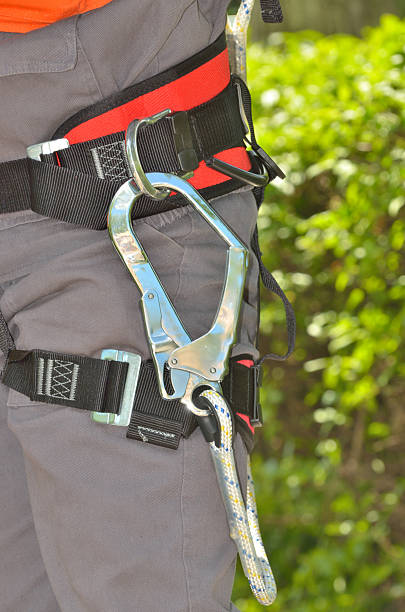 istock person with safety belt 500650369